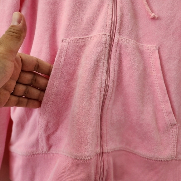 Vtg Lilly Pulitzer Barbie Pink Knit Hoodie Sweater Zip Up Vintage Size XS - Picture 5 of 12